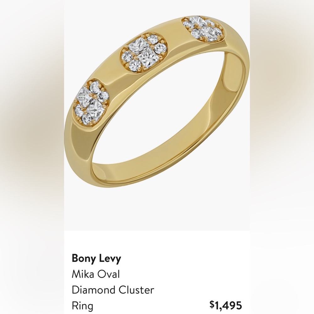 Bony Levy 14k Gold Ring with Diamond Accents